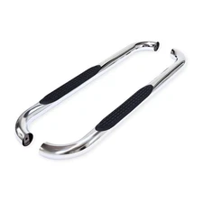 TrailFX A0046S Stainless Steel Round Polished Nerf Bar for Dodge Ram