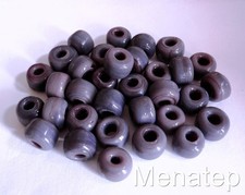 25 5 x 9mm Czech Glass Roller/Crow Beads: Dark Purple