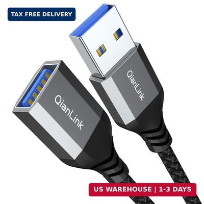 QianLink USB 3.0 Extension Cable (3.3FT), Nylon Braided USB Extender Compatible