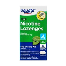 Mini Nicotine Lozenge 2 Mg, Mint Flavor, Stop Smoking Aid, 27 Count