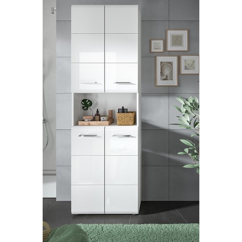 Hochschrank ICE - weiß Hochglanz - 60 cm breit - Bild 7 von 9