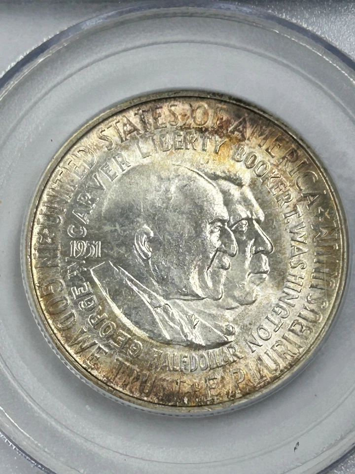 1951 S Washington-Carver Silver Half Dollar PCGS MS66 Toned Only 10,004 Minted - Image 2 of 4