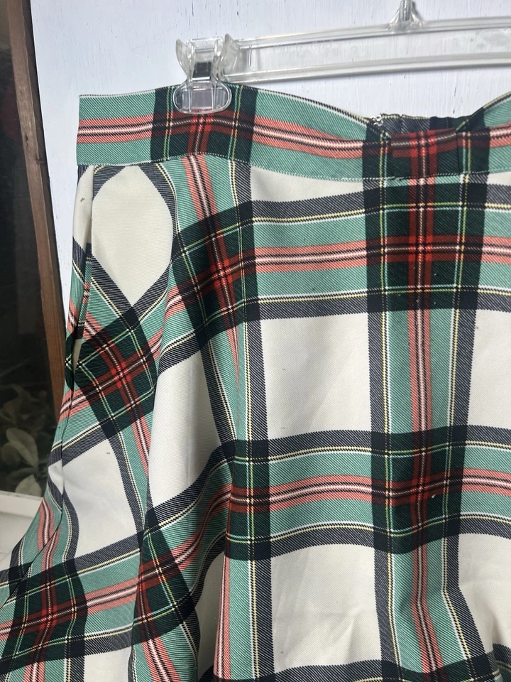 ModCloth Tartan Christmas Plaid Midi Skirt Sz 16W Pinup Retro Rockabilly.     Mm - Image 3 of 4