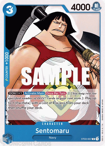 ST03-007 Sentomaru : Common One Piece TCG Card : ST03: Starter Deck: The Seven W