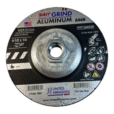 United Abrasives-SAIT 20160 A24N Fast Grinding Wheel 4 1/2" x 1/4" x 5/8-11" 27