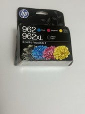 BNIB Genuine HP 962 XL Black  962 Standard C/M/Y Ink Cartridges 4 Pack Ex.12/27