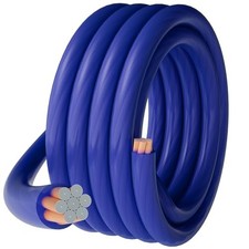 4 Gauge 4 AWG 15 Ft Power/Ground Wire Cable, True Spec Transparent 15FT Blue
