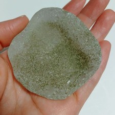 Extra-Large White Sea glass handmade Genuine Sea Glass Surf-Tumbled From Japan