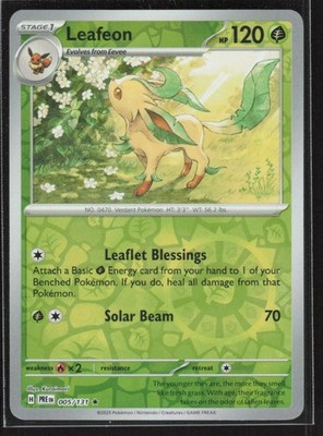 2025 Scarlet & Violet Series - Prismatic Evolutions Leafeon Rare #5