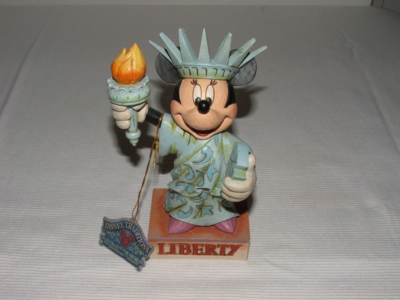 RARE JIM SHORE DISNEY MINNIE MOUSE LADY LIBERTY STATUE OF LIBERTY FIGURINE NICE