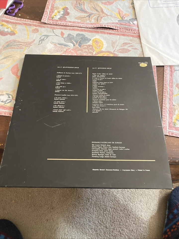 Dufay, Landini: Ballades, Rondeaux & Virelias, Harmonia Mundi HM-592, EX/EX - Image 2 of 4