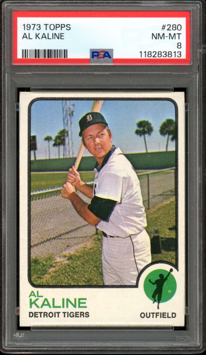 1973 Topps #280 Al Kaline Tigers HOF PSA 8 NM-MT