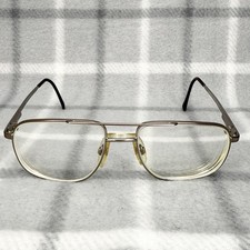 Luxottica Hector Brownstone Eyeglasses Frames 54-17-135 Metal Aviator Grandpa