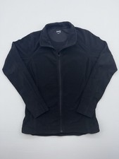 Duluth Trading Co Womens Medium Full Zip Fleece Jacket Black Mock Neck Gorpcore