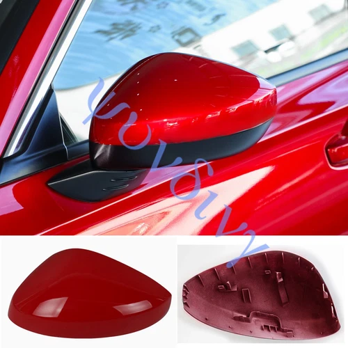 >Side Mirror Cover 2022-2024 For Honda Civic Red Left Without Turn Signal Hole