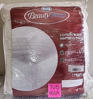 Simmons Beauty Sleep Cotton Blend Mattress Pad Queen 60 X 80