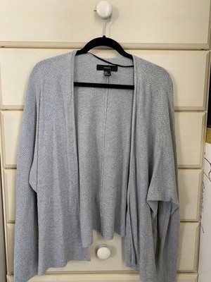 Forever 21 Women's Open Face Knit Cardigan Sweater - Size S, Gray
