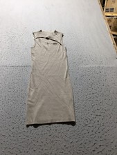 Pink Rose Sweater Dress Womens S Small Beige Sleeveless Ribbed Knit Bodycon