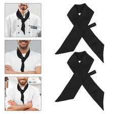 2 Pcs Chef Working Neckerchief Restaurant Scarf Costume Accessory