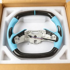 Real Carbon Fiber Sport Flat Steering Wheel FOR 2020+ Corvette C8 with Heated
