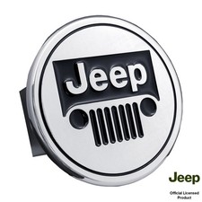 Au-tomotive Gold Jeep Metal Hitch Cover 2 Hitch Receivers Stainless
