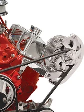 BILLET SPECIALTIES POLISHED ALTERNATOR BRACKET,SIDE DRIVERS MOUNT,SBC,LONG WP