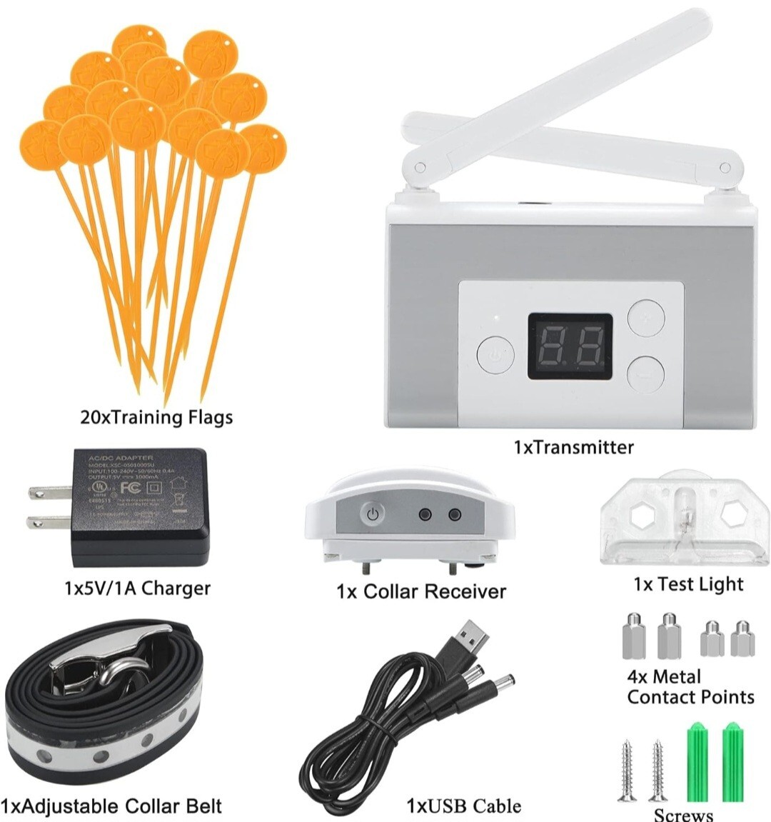 FOCUSER Electric Wireless Dog Fence System, Pet Containment System for