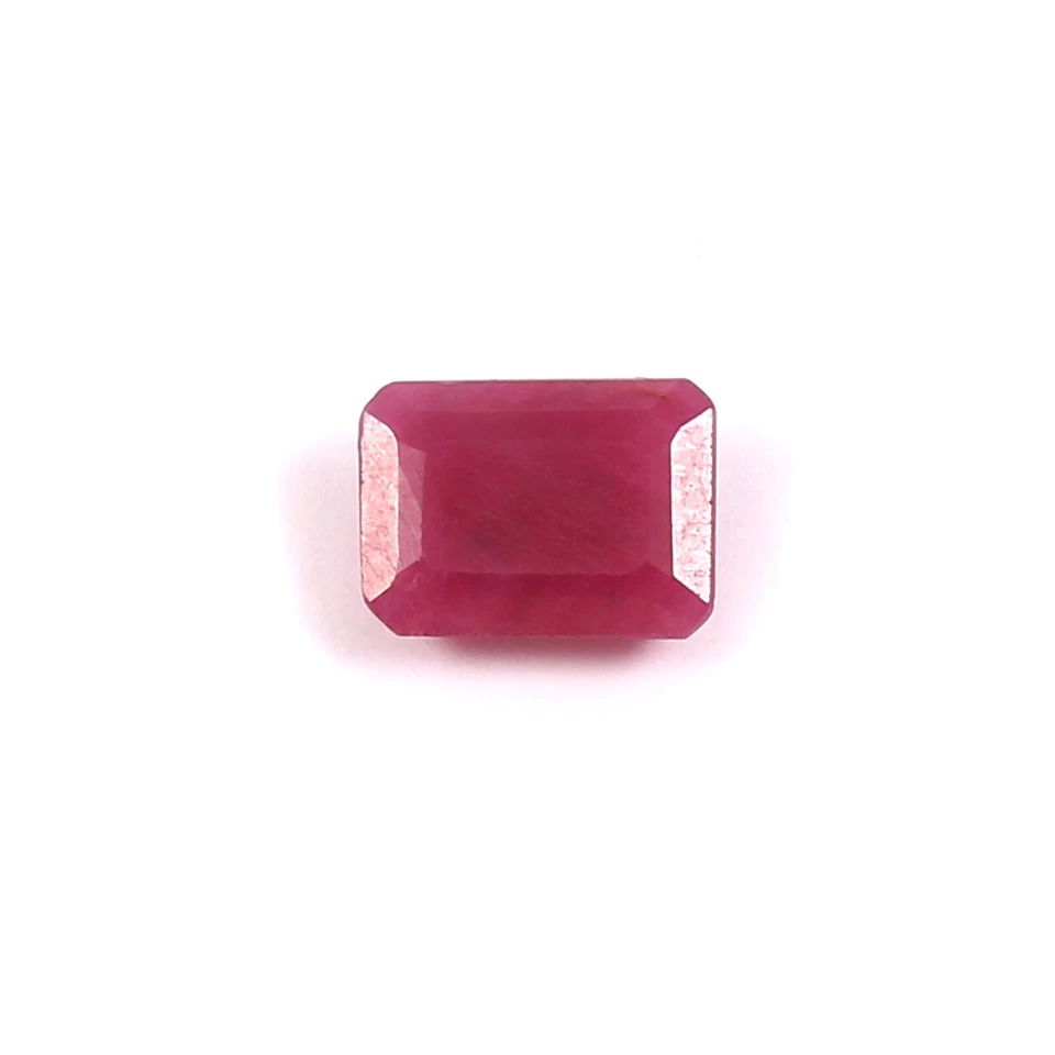 1.20 CT Natural CERTIFIED Mozambique Ruby Radiant Cut Loose Gemstone 7x5 MM - Image 3 of 4