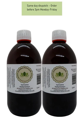 QUALIFIED NATUROPATH Gymnema (Gurmar) Herbal Extract - Twin Pack 1050ml (2x525ml) - In Glass Bottles