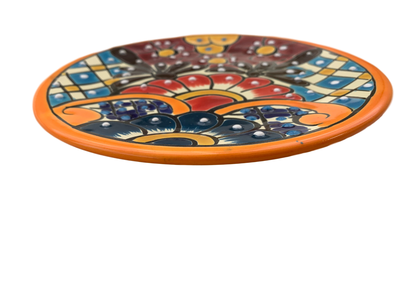 Colorful Handmade Decorative Ceramic Plate Authentic Mexican Talavera