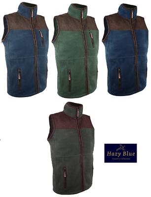 Hazy Blue Mens Denton Full Zip Bodwarmer Gilet Vest Waistcoat