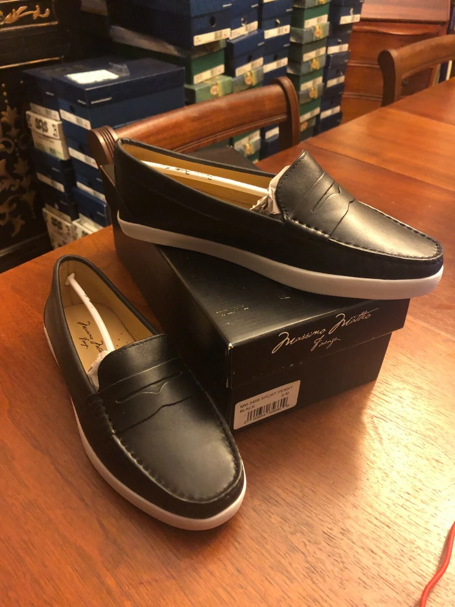 M and s black best sale loafers