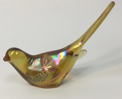 Vintage Fenton Iridescent Bird of Happiness Signed And Numbered