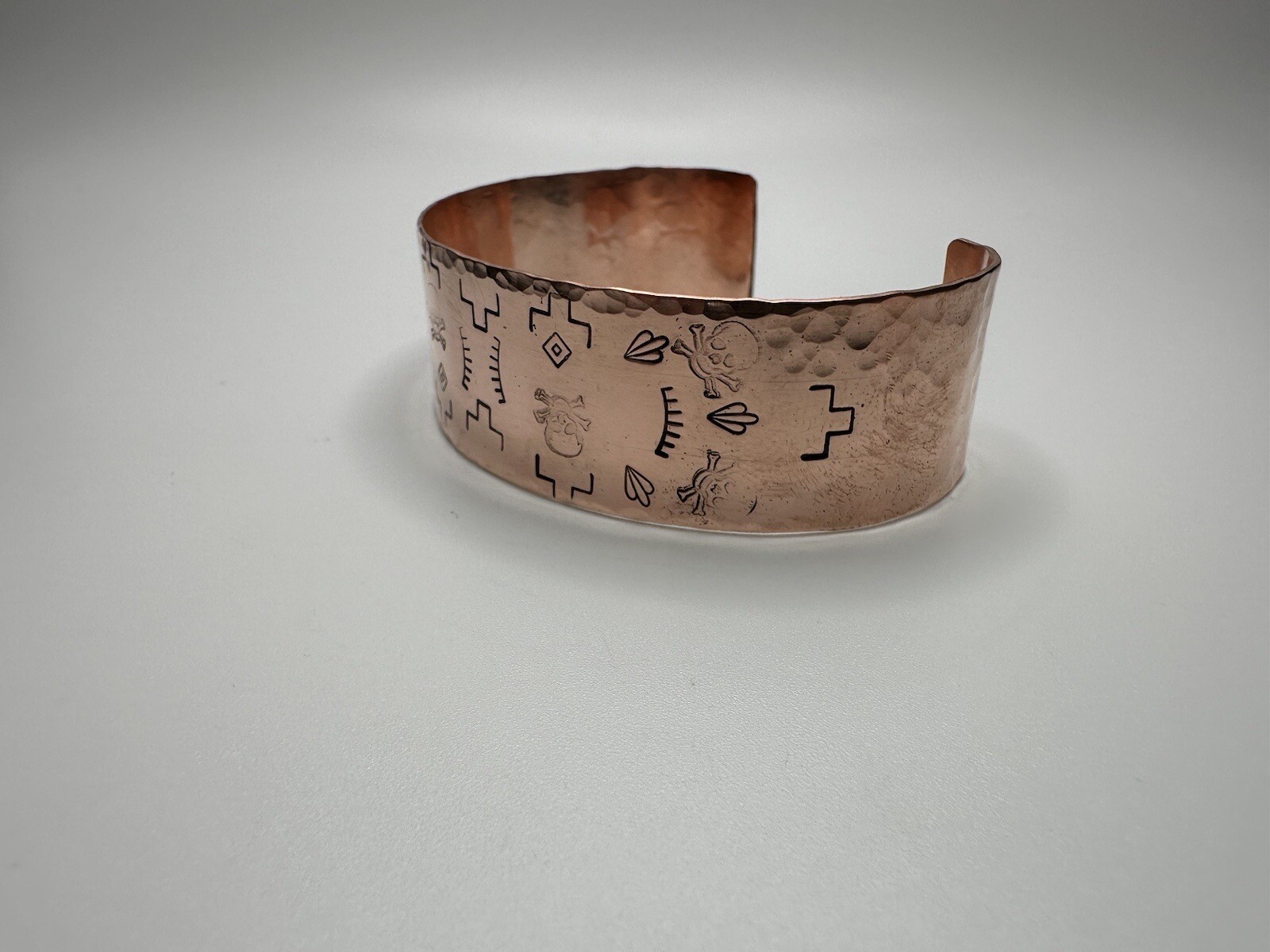 New Solid Copper Skull Hammered Southwestern Styl… - image 10