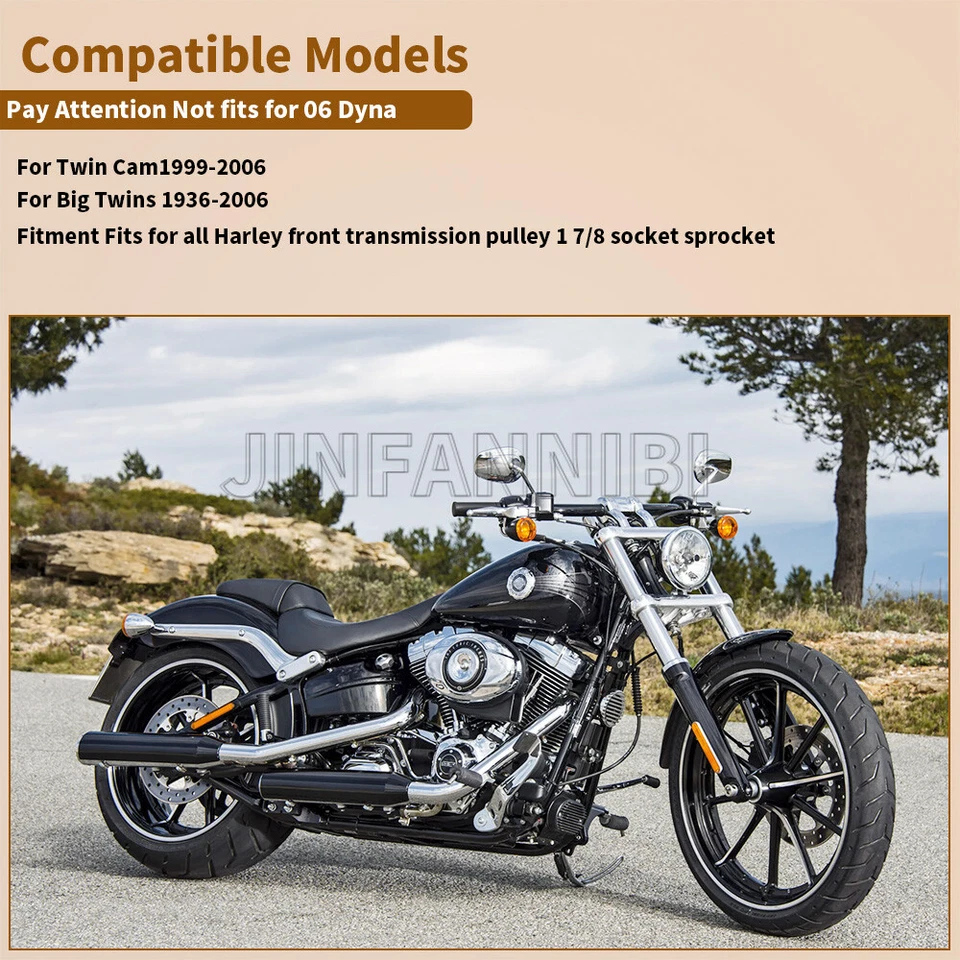 Porca de trava de polia de roda dentada eixo principal 1 7/8" ferramenta de soquete para Harley Davidson Dyna - Imagem 2 de 4