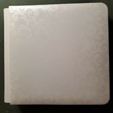 Creative Memories Album Wedding White Pearl Swirls 7X7 Plus Pages