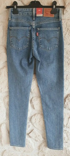 Jeans bleu skinny taille haute neuf Levi's 721 taille W24-L30 (or2) - Imagen 4 de 7
