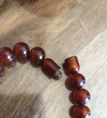 Collier Ancien En Bakélite Marron - Occasion, Vintage