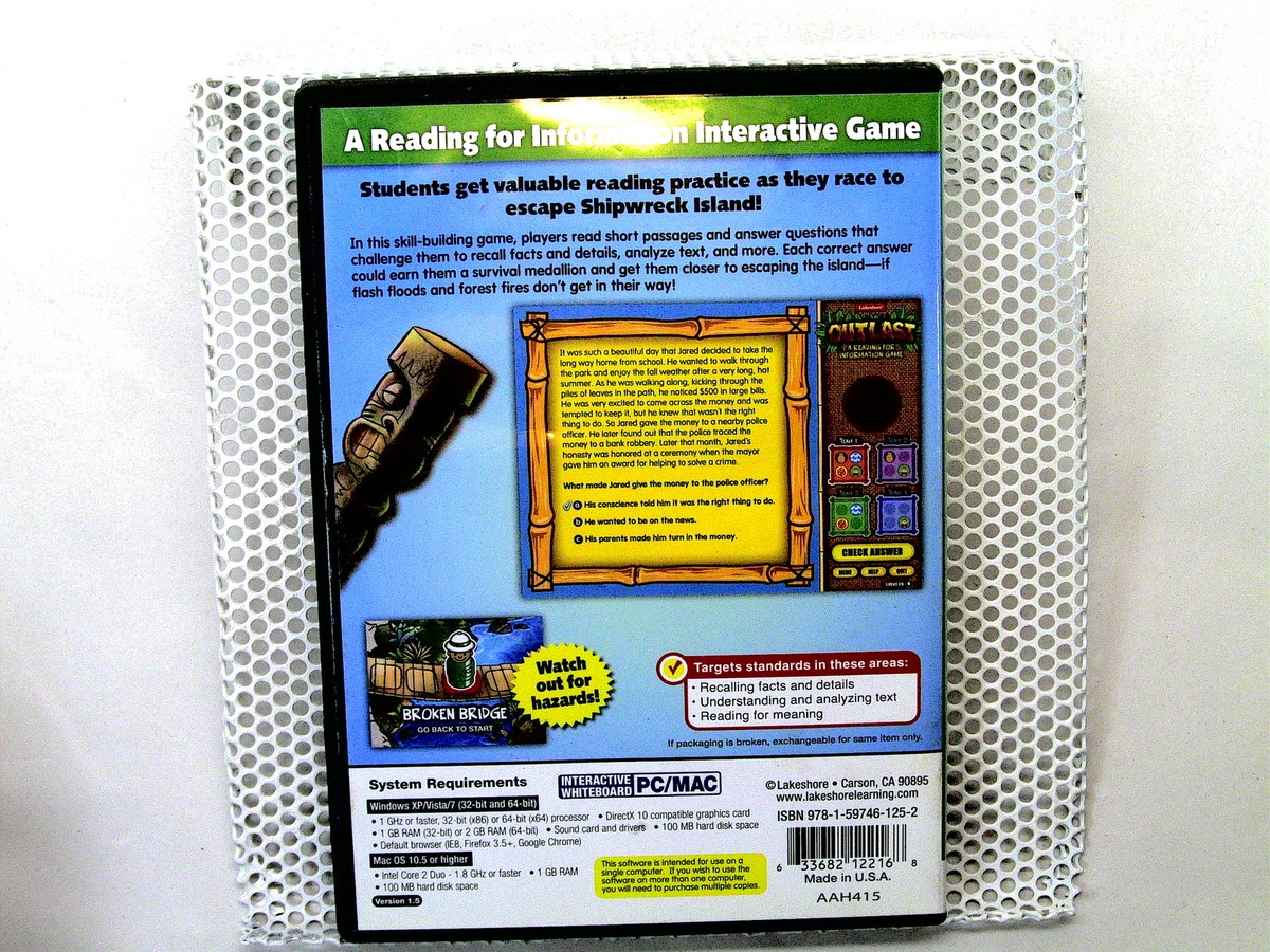 Outlast: A Reading for Information Game (CD-ROM) *Lakeshore 