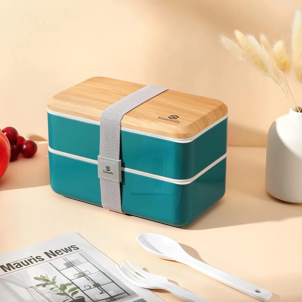Bento Box Adult Lunch Box With Compartments For Women & Men47ozstackable Japan
