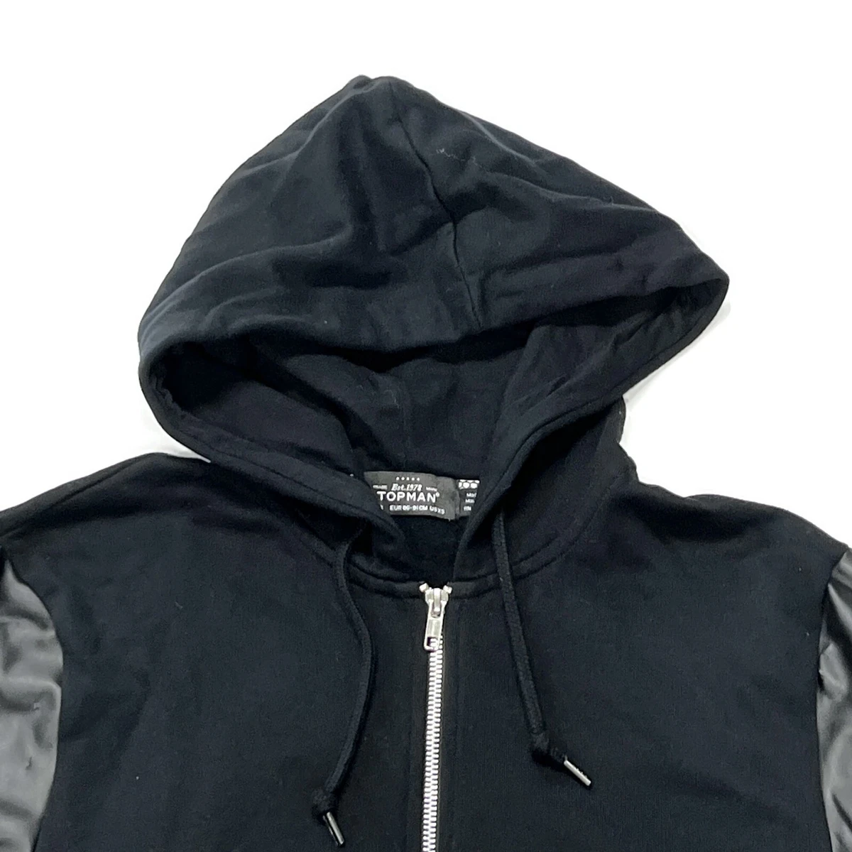 Topman Full Zip Hoodie Mens XS Black eBay