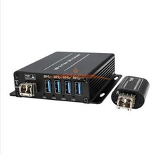 1PCS 4 Channel USB 3.0 over Fiber Optic Extender Duplex LC Port New