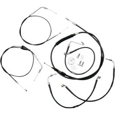 LA CHOPPERS 0610-0457 LA-8006KT-19B Standard Black Vinyl Braided Handlebar