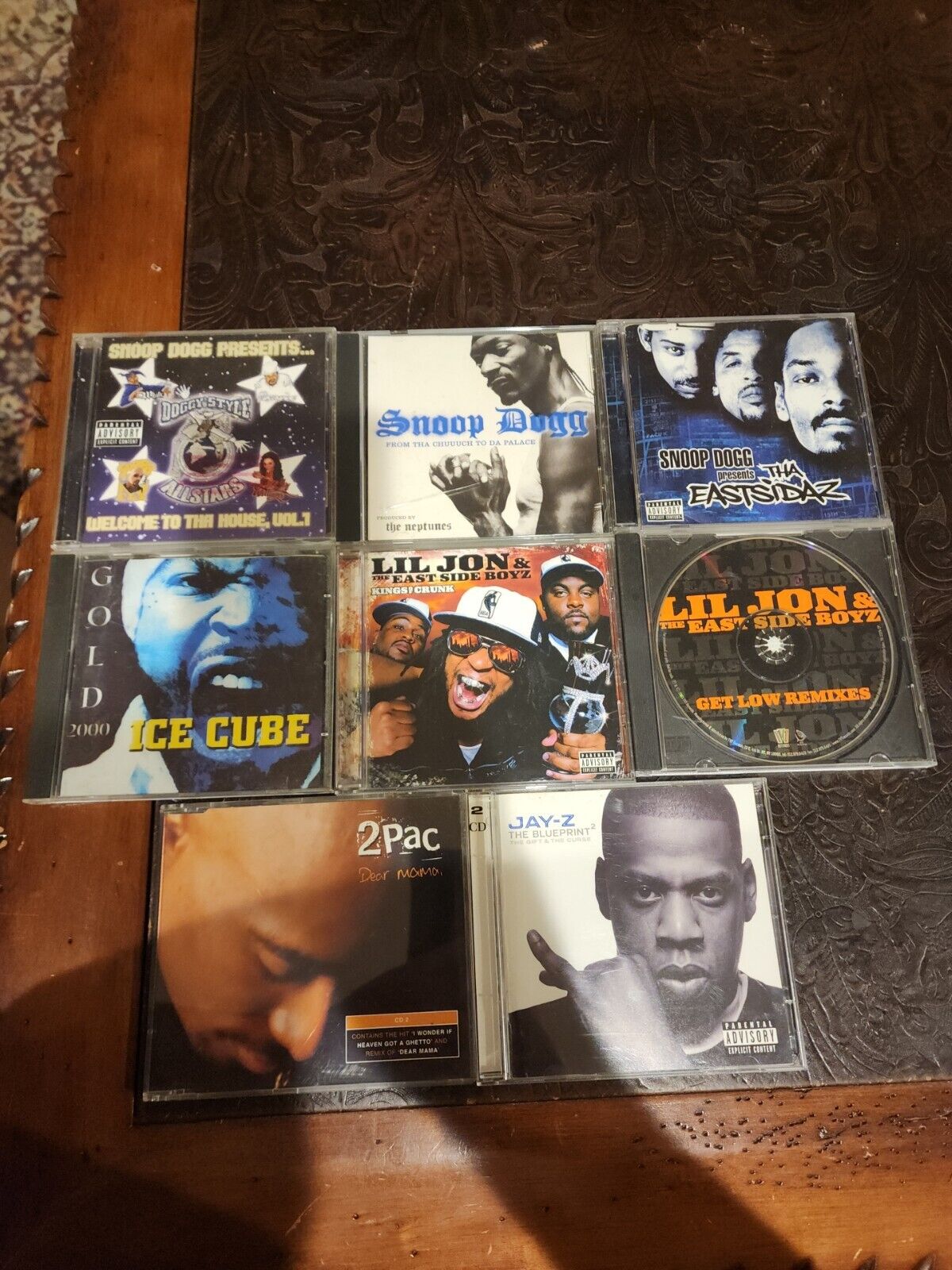 Snoop Dogg Jay Z 2pac Tupac Ice Cube Lil Jon Lot Of 8 Rap Hip Hop CDs Used