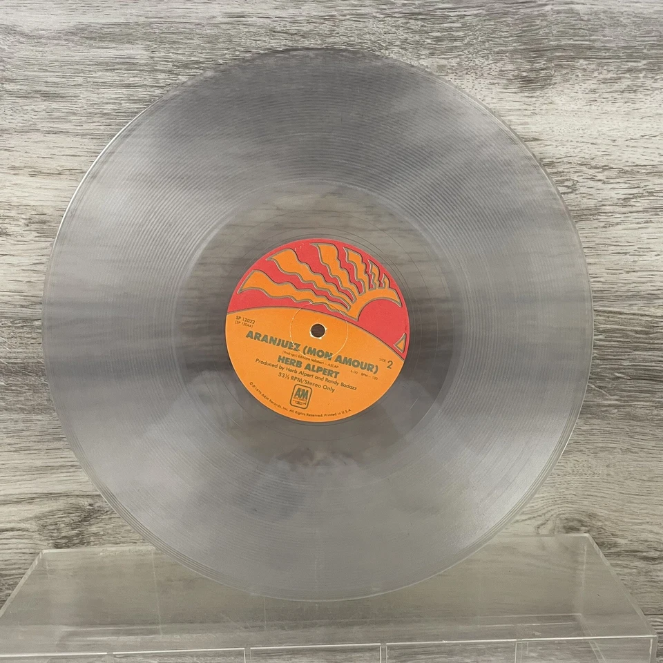 Herb Alpert RISE 12" Clear Vinyl Record, Aranjuez (mon amour) B Side - Image 4 of 4
