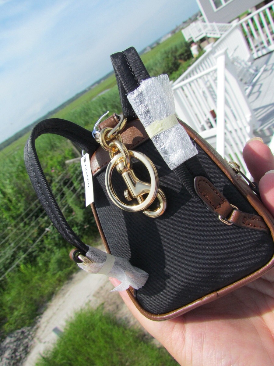 NWT COACH mini Court bag charm C7803 backpack keychain signature