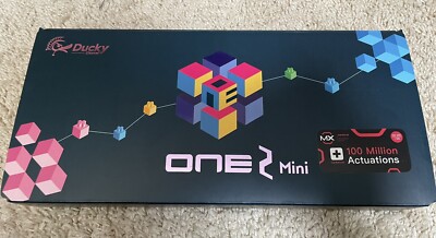 Ducky One 2 Mini White - RGB LED 60% Mechanical Keyboard - Blue Switches