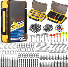 229PCS Fishing Accessories Kit Double Tackle Box for light fishing jig Drop Shot