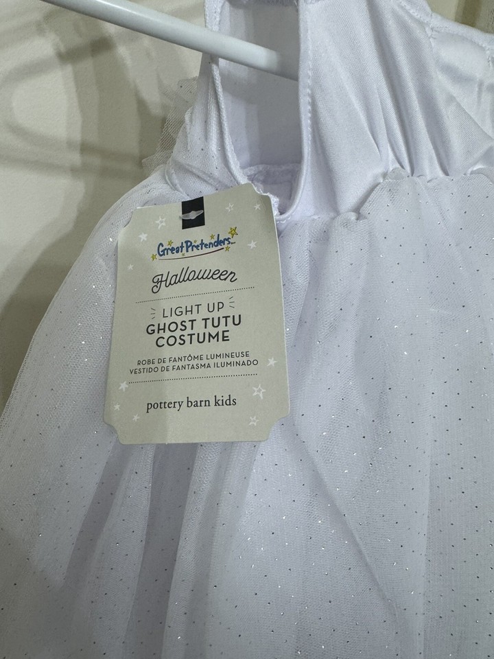 Pottery Barn Kids Light Up TUTU GHOST Halloween costume 4 6 New eBay