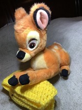 Disney Store Authentic Original Bambi Plush Stuffed Animal 13" Long